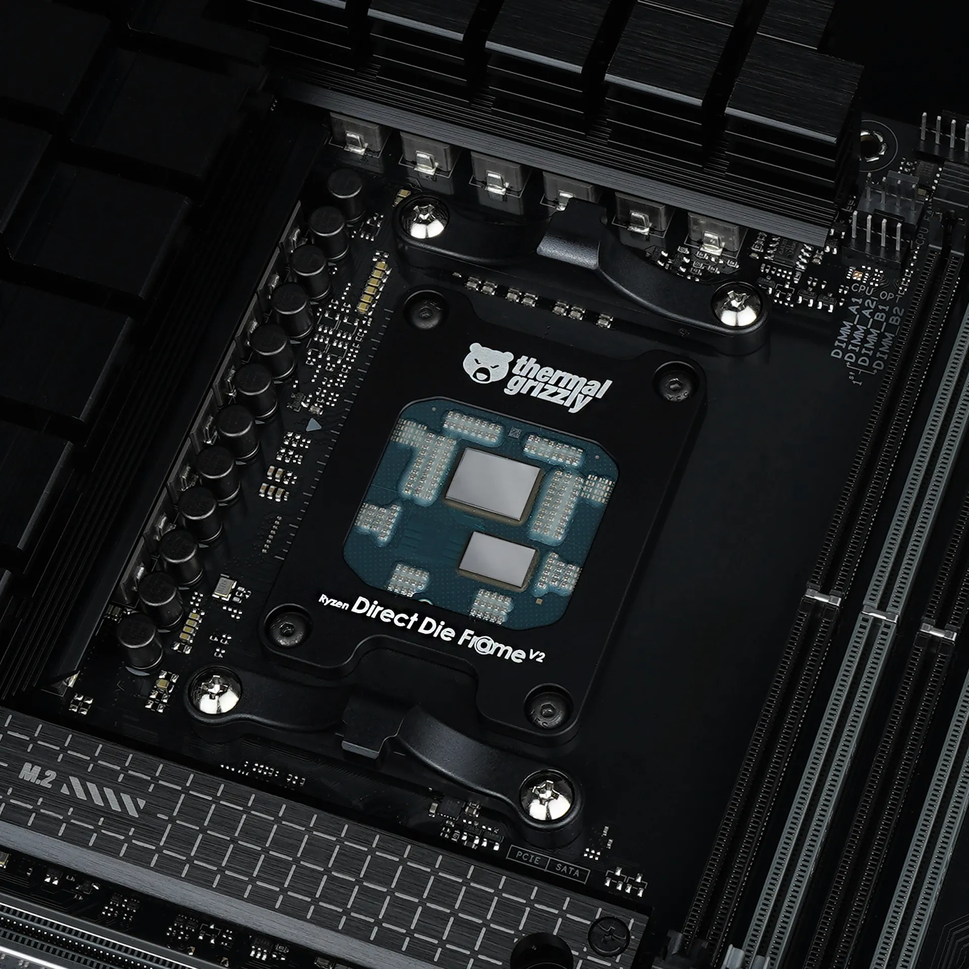Thermal Grizzly Direct Die Frame V2 AM5 Processor Mounting Kit, Black