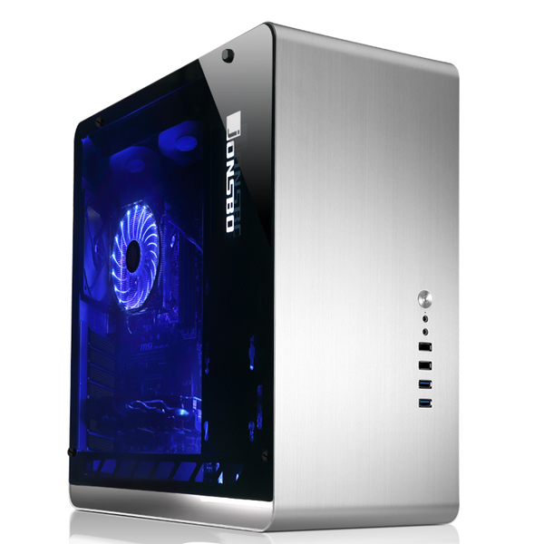 Jonsbo UMX4, Tempered Glass - midi chassi, silver