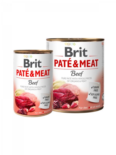Brit P&acirc;t&eacute; &amp; Meat Beef, Wet food for dogs, Adult, Grain Free, 400g