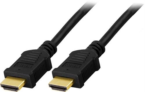 Deltaco HDMI &ndash; HDMI 2.0 - cable, 0.5 m, Black