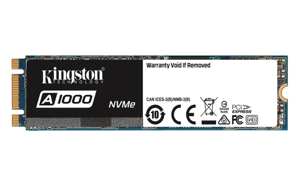 Kingston 240GB A1000, PCIe NVMe, 1500/1000 MB/s -SSD-levy M.2