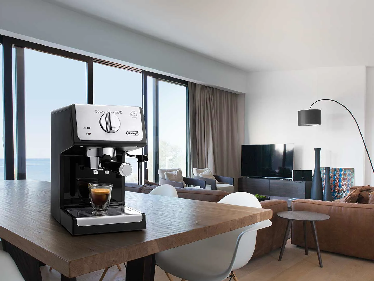 De'Longhi Active Line ECP33.21.BK manuell espressomaskin, svart, silver