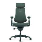 LIBERNOVO Omni Dynamic Ergonomic Office Chair with Headrest and Adjustable Armrests - Moss Green