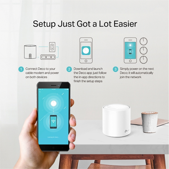 TP-Link Deco X20 (1-pack) Wi-Fi 6 AX1800 Whole-Home Mesh Wi-Fi System