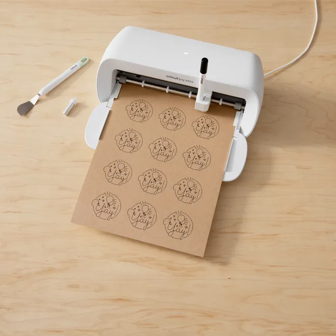 Cricut Joy Xtra Smart Lable Paper Permanent Kraft Brown 4-pack 33cm