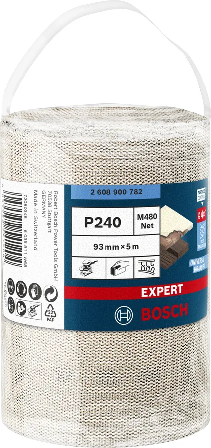 Bosch Expert M480 net sanding roll 93mm, K240, sanding sheet (5 meters)