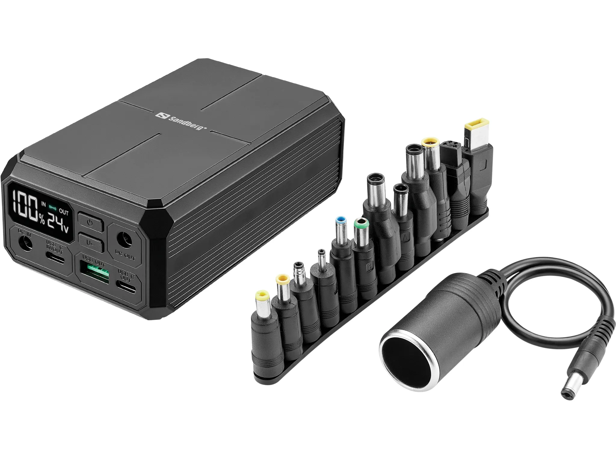 Sandberg Laptop Powerbank 27000 mAh, 100W - powerbank, Black