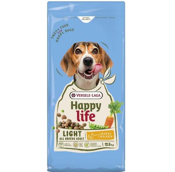 Versele-Laga Happy Life Adult Light Chicken, Torrfoder f&ouml;r hund, 12,5 kg