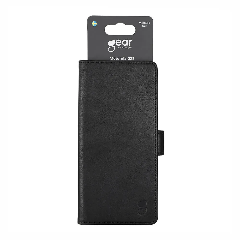 GEAR Wallet, Moto G22 - pl&aring;nboksfodral, Svart