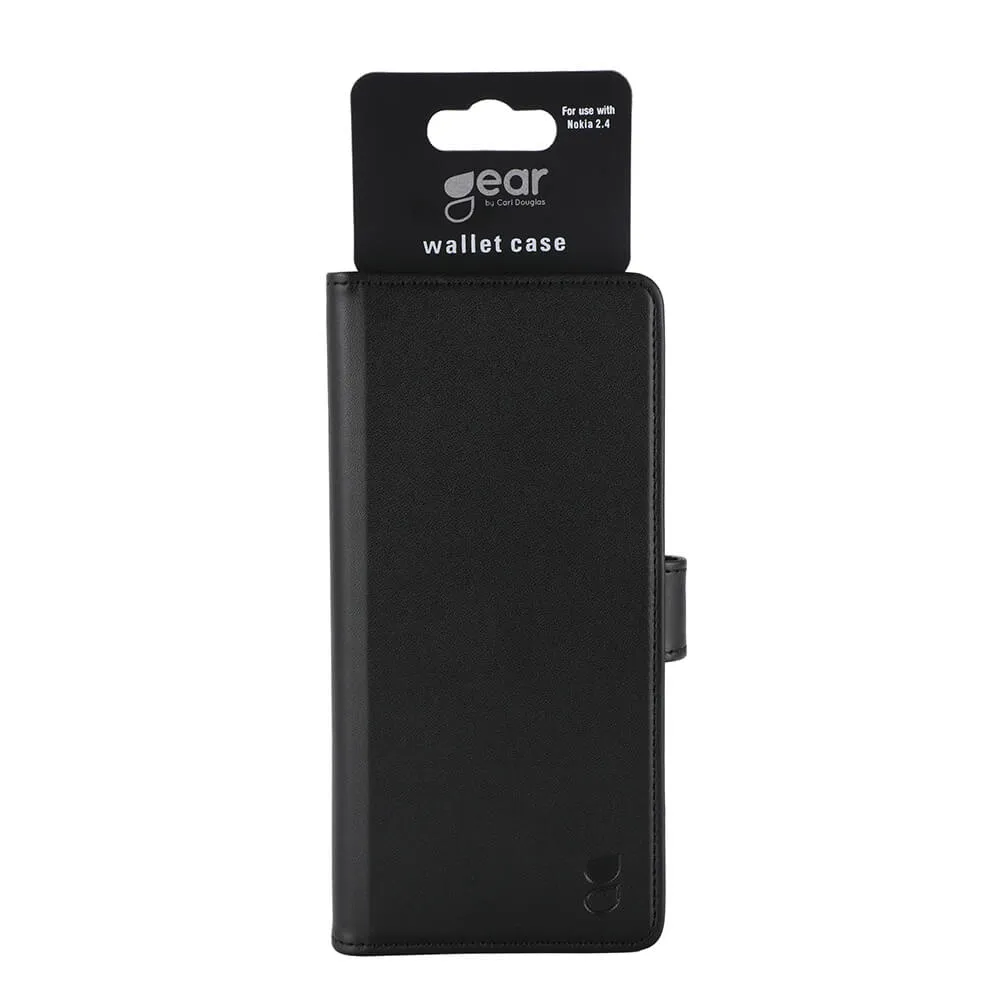 GEAR Wallet, Nokia 2.4 - Wallet Case, Black