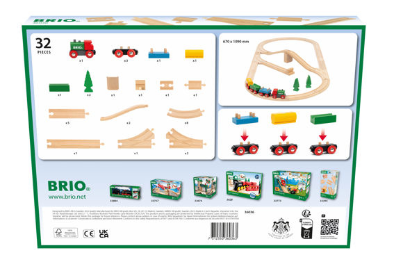 Brio 65 Years Wooden Railway Anniversary Train Set   36036, 32pcs