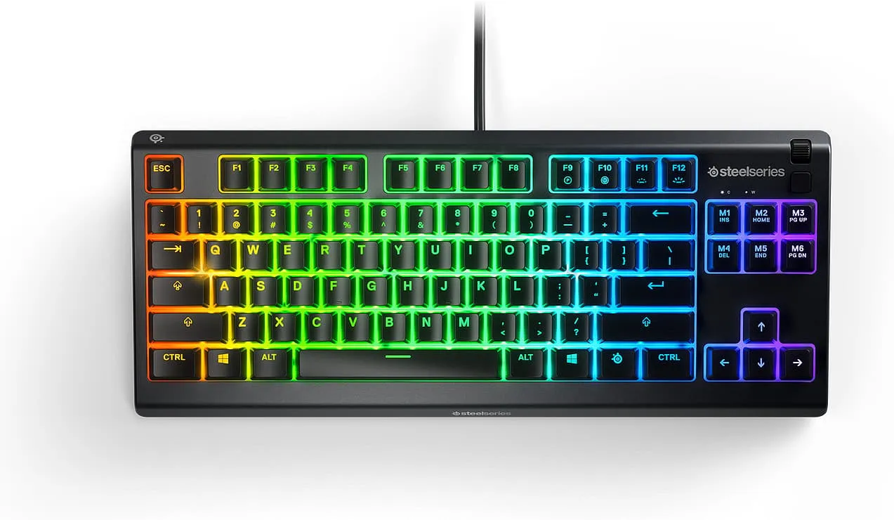 SteelSeries Apex 3, TKL Whisper Quiet - speltangentbord, svart
