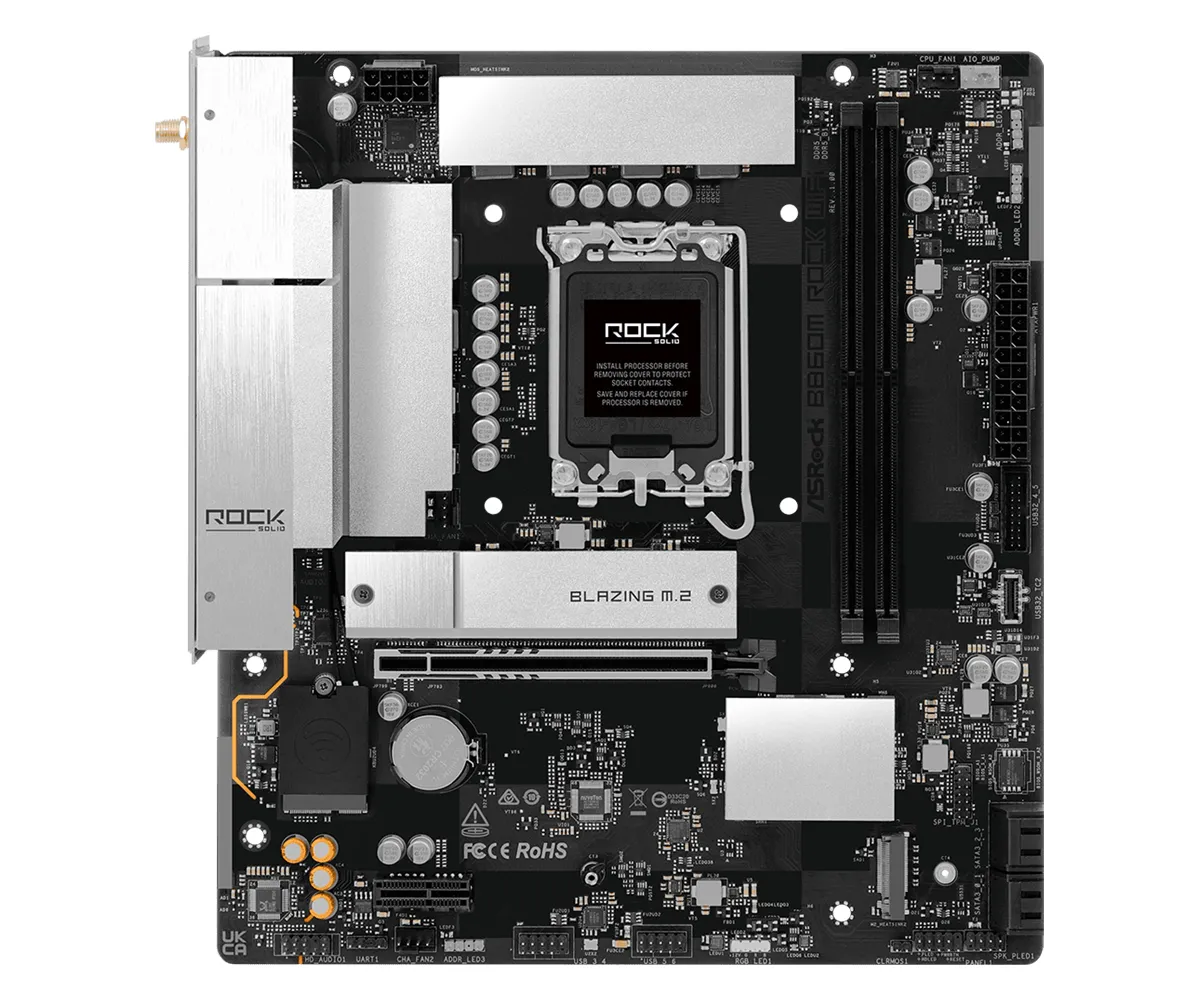 ASRock B860M Rock WiFi LGA 1851 mATX Motherboard