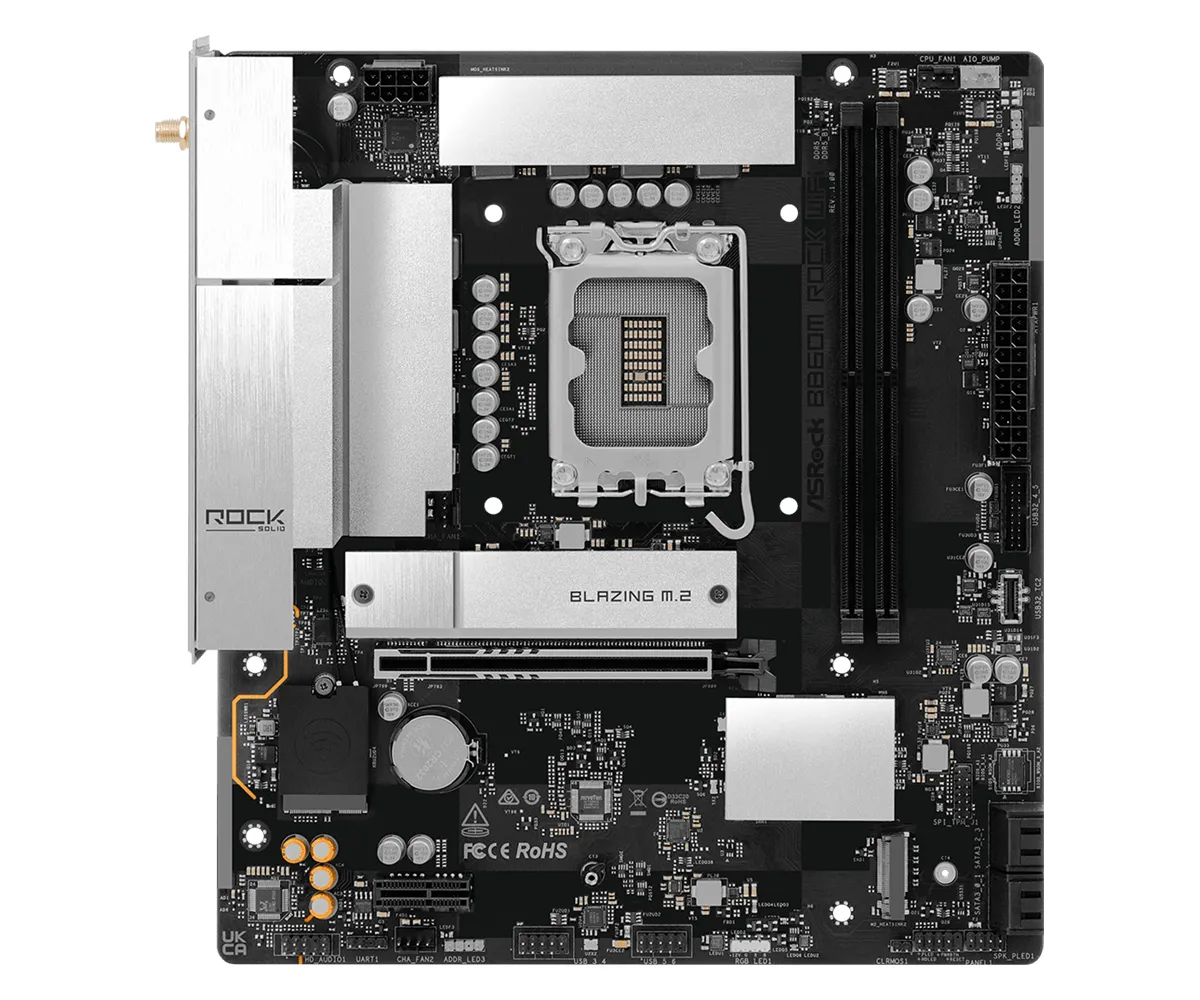 ASRock B860M Rock WiFi LGA 1851 mATX Motherboard