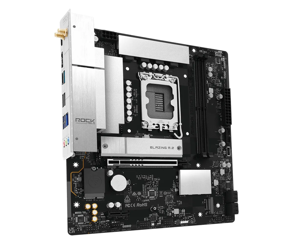 ASRock B860M Rock WiFi LGA 1851 mATX Motherboard