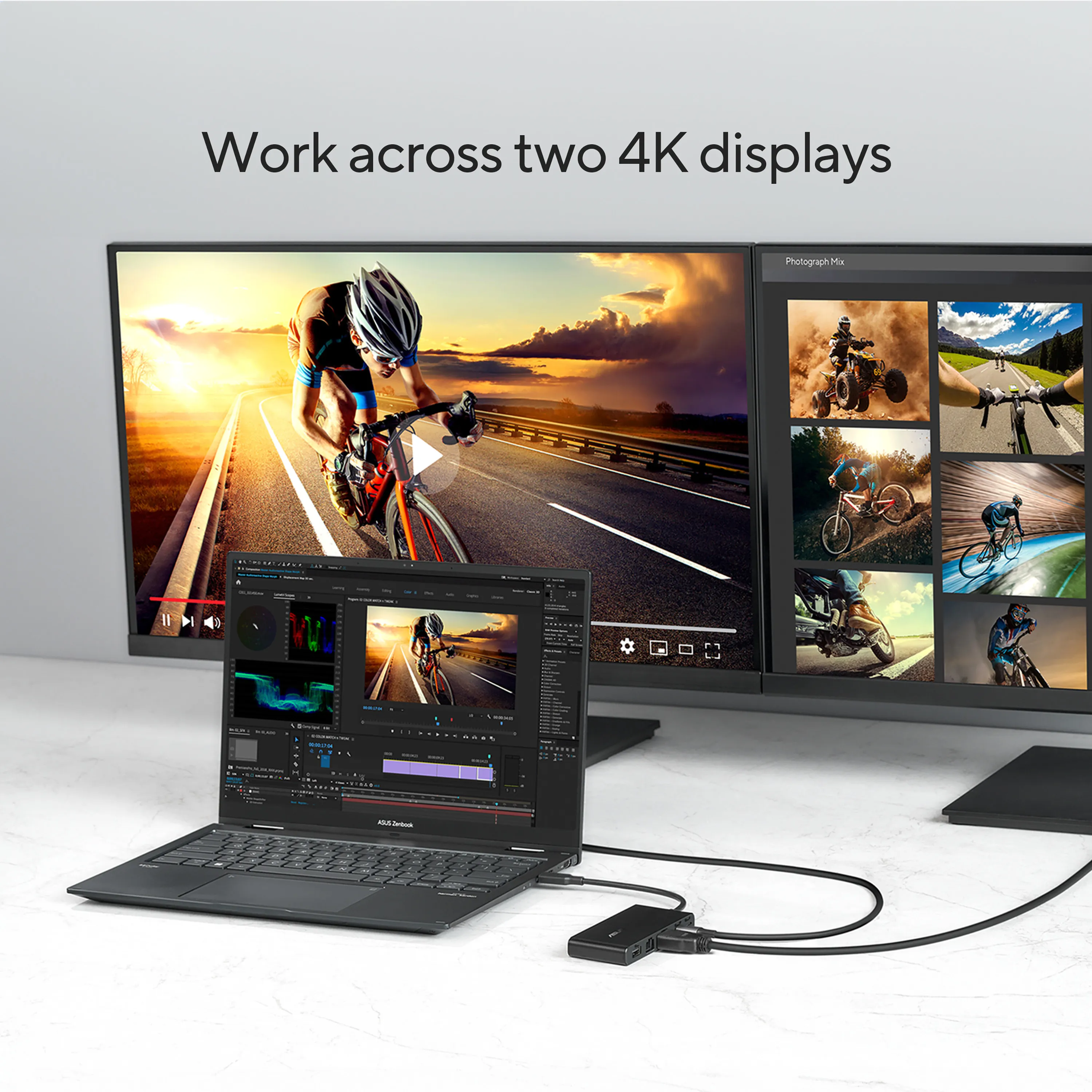 DC201 Dual 4K USB-C Dock 90XB094N-BDS000