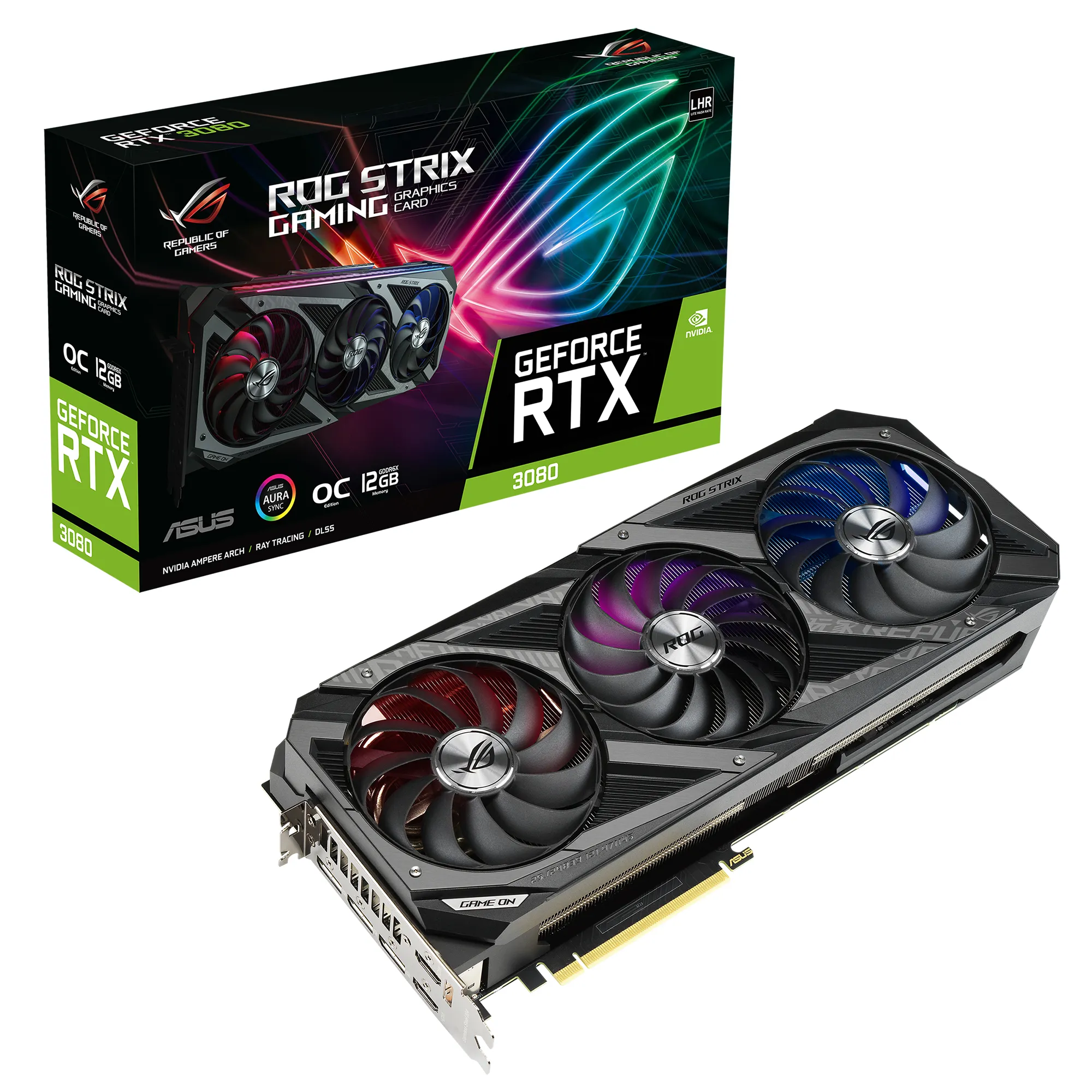 Asus GeForce RTX 3080 ROG Strix OC 12 Gt -näytönohjain
