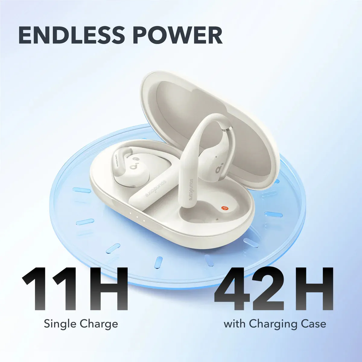 Anker Soundcore AeroFit Wireless Earbuds, White