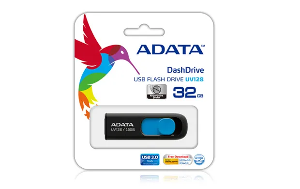 A-Data 128GB UV128 USB 3.0 - memory stick, Black/Blue