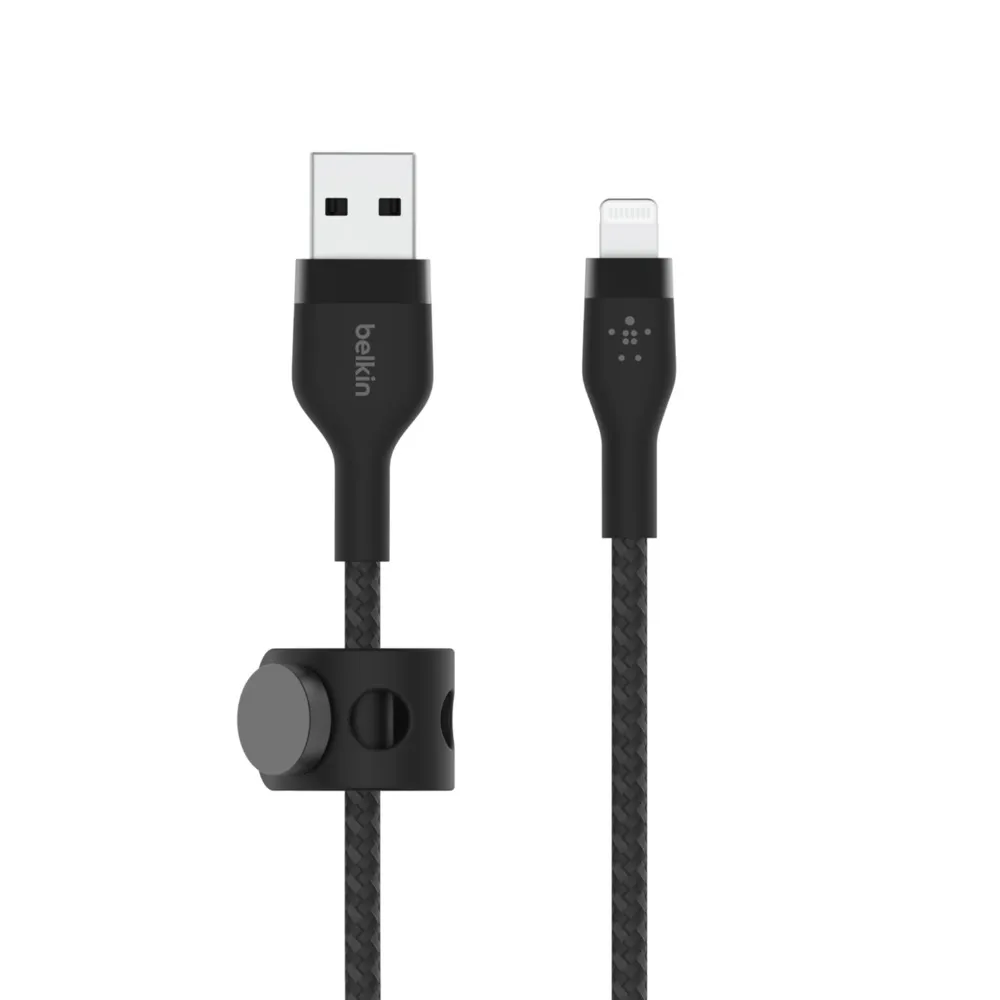 BOOST CHARGE USB-A to LTG_Braided Silicon, 3m, Black