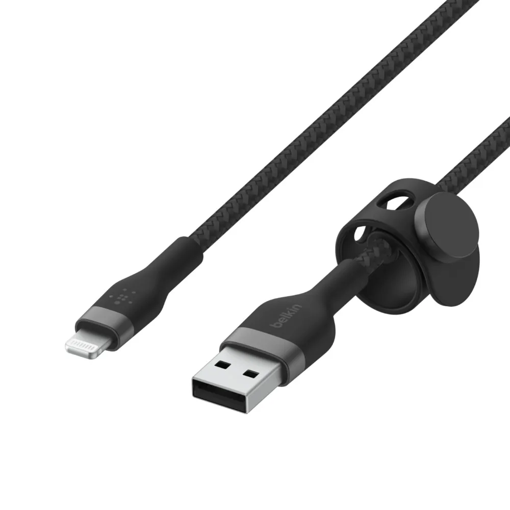 BOOST CHARGE USB-A to LTG_Braided Silicon, 3m, Black