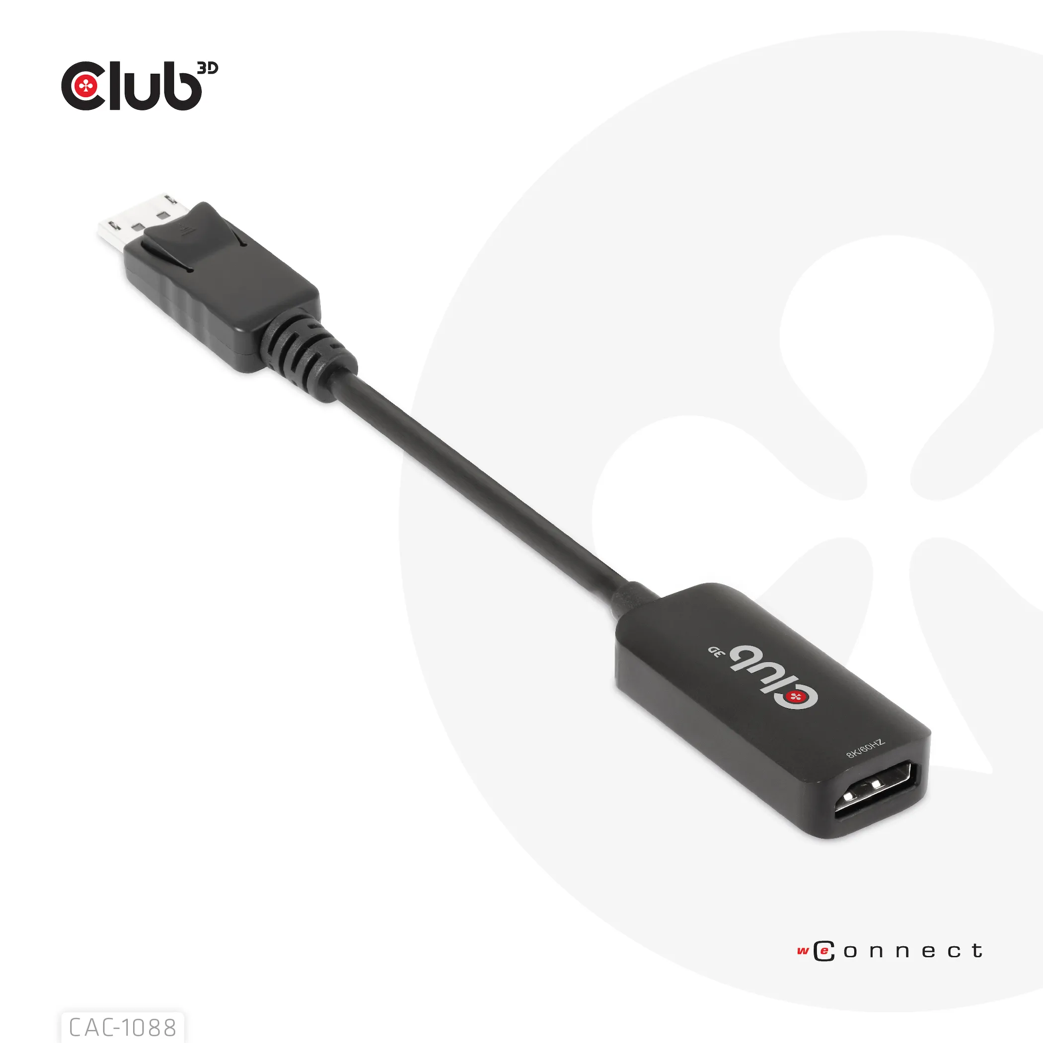 Club 3D DisplayPort 1.4 - HDMI 4K120Hz/8K60Hz - adapter, Black