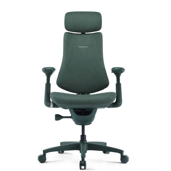 LIBERNOVO Omni Dynamic Ergonomic Office Chair with Headrest and Adjustable Armrests - Moss Green