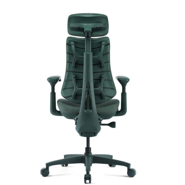 LIBERNOVO Omni Dynamic Ergonomic Office Chair with Headrest and Adjustable Armrests - Moss Green