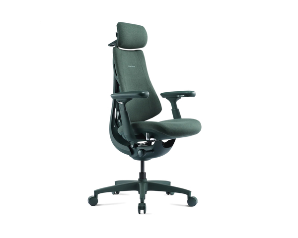 LIBERNOVO Omni Dynamic Ergonomic Office Chair with Headrest and Adjustable Armrests - Moss Green