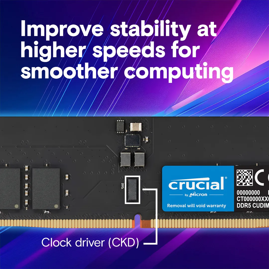 Crucial CT2K16G64C52CU5 32GB (2 x 16GB) DDR5 , 52 - memory, Black