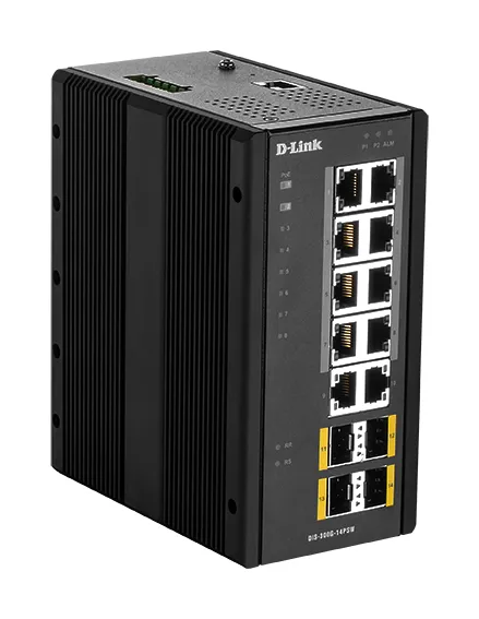 D-Link Administrerad Switch, 14-portar, Gigabit, PoE, SFP, v&auml;rmet&aring;lig,