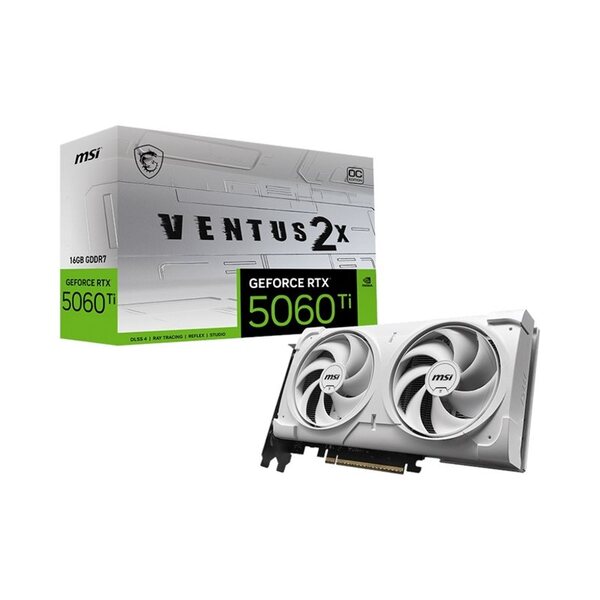 MSI GeForce RTX 5060 Ti Ventus 2X White OC 8 GB grafikkort