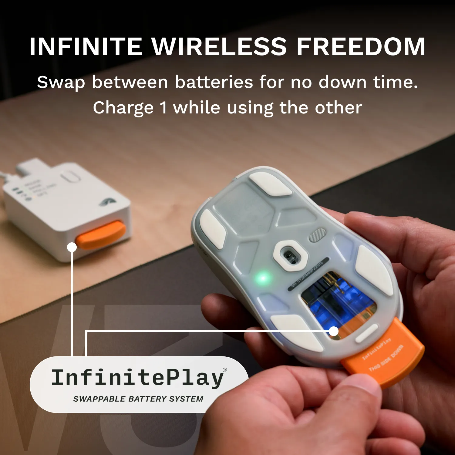 Glorious Model O3 Wireless Gaming Mouse, White