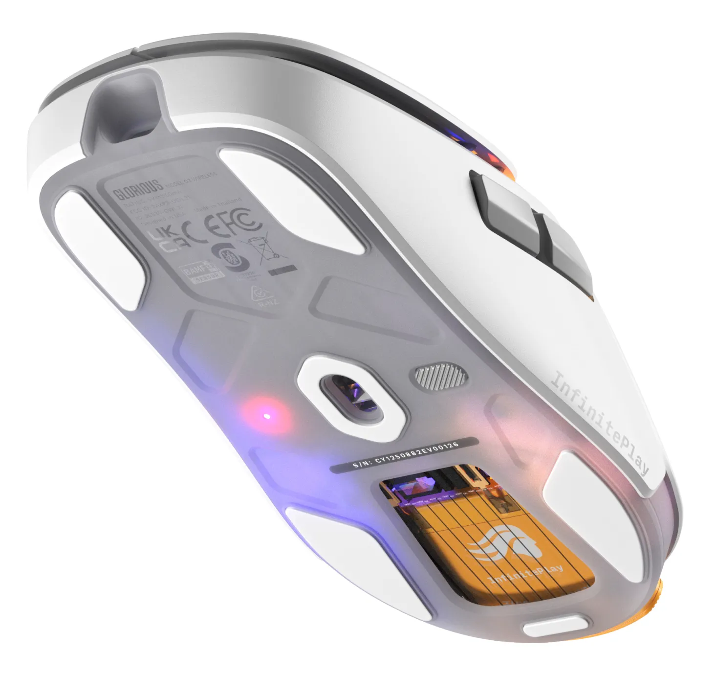 Glorious Model O3 Wireless Gaming Mouse, White
