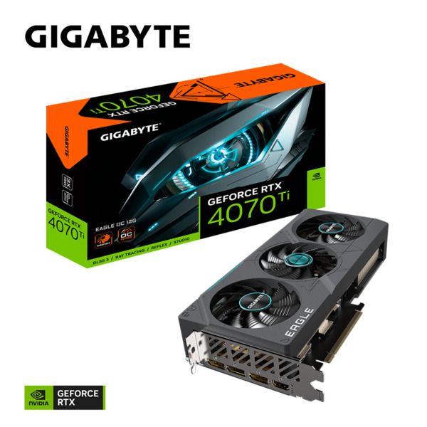 Gigabyte GeForce RTX 4070 Ti Eagle OC REV 2.0 12 Gt -n&auml;yt&ouml;nohjain