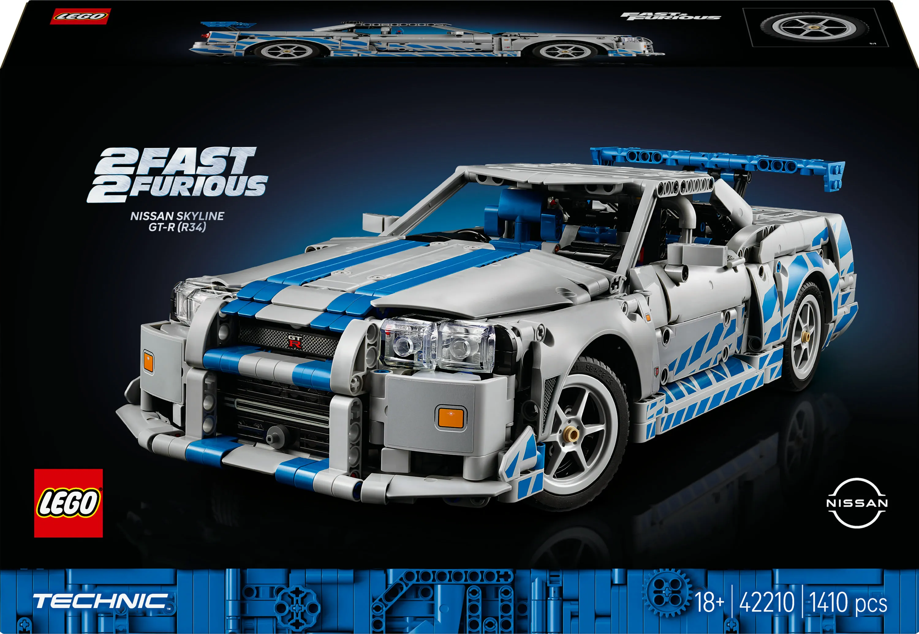 LEGO Technic 2 Fast 2 Furious Nissan Skyline GT-R (R34) 42210