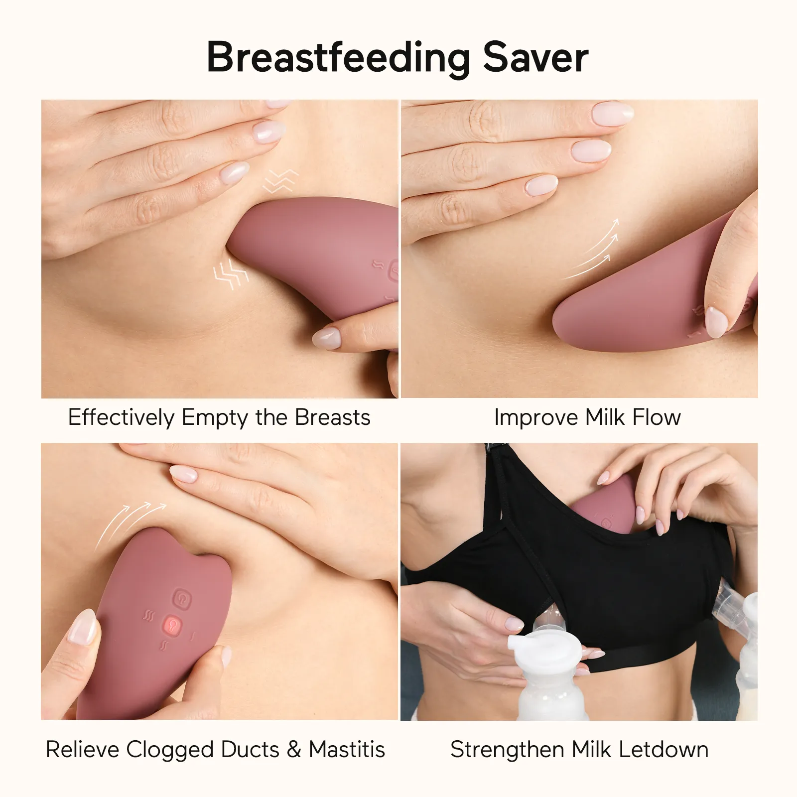 Momcozy A1 LM008-IR00BA-B amningsmassager rosa