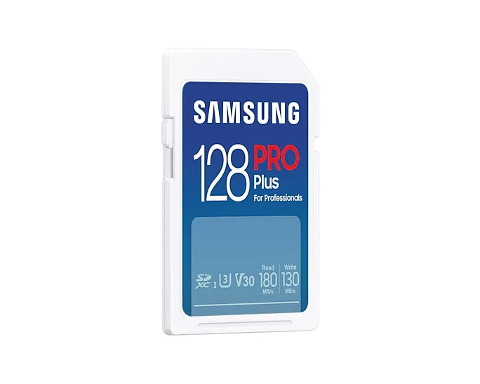 Samsung PRO Plus 128GB SDXC UHS-I U3 V30 card, White