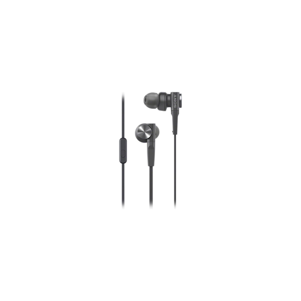 Sony MDR-XB55AP In-ear Headphones with Carrying Pouch, Black