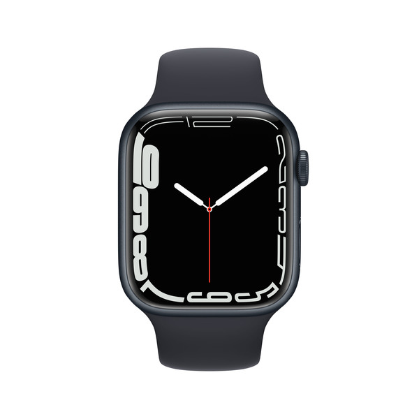 Apple Watch Series 7 GPS + Cellular, 45mm Midnight Aluminium Case with Midnight Sport Band - Regular