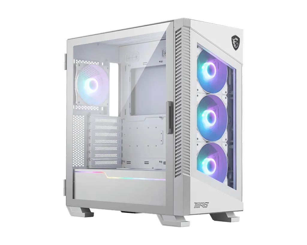 MSI MPG Velox 100R - midi chassi med fönster, Vit