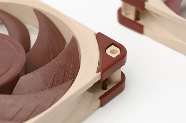 Noctua NF-A12x25 5V, 120mm, PWM -chassi fl&auml;kt, Beige/Red