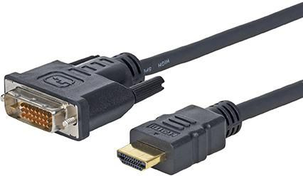 Vivolink HDMI &ndash; DVI-D - kabel, 15 m, Svart