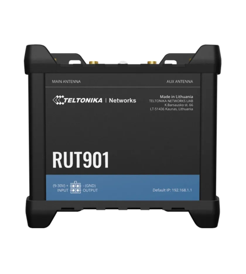 Teltonika RUT901 -reititin, Wi-Fi 4, 4G, PoE, musta