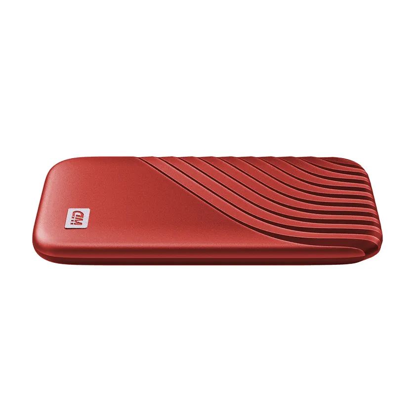 Western Digital My Passport SSD 2 TB extern SSD med USB 3.2 Gen 2 (USB-C), med h&aring;rdvarukryptering, med l&ouml;senordsskydd, st&ouml;tt&aring;lig, r&ouml;d