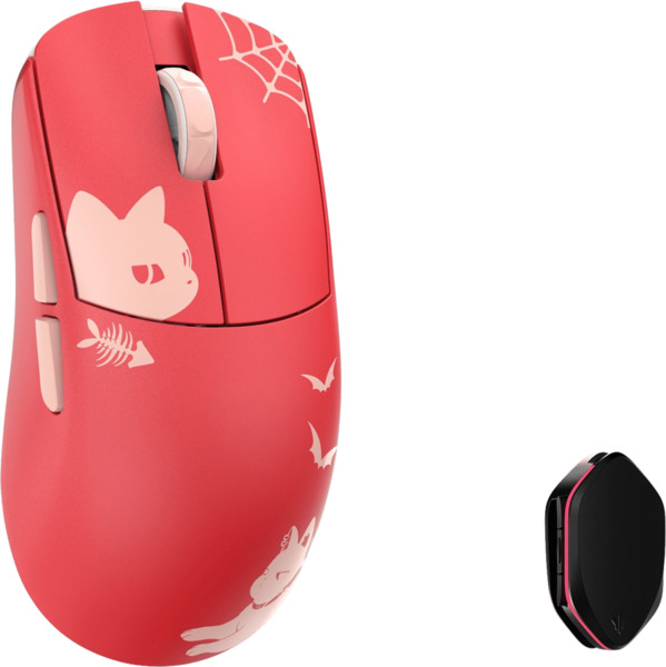 WLMouse Ying Red Cat Wireless Gaming Mouse, Red