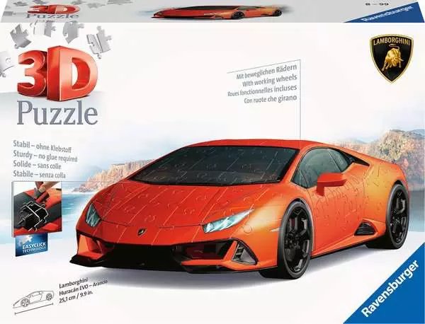 Ravensburger 3D Puzzle Lamborghini Hurac&aacute;n EVO - Arancio (156 pieces)