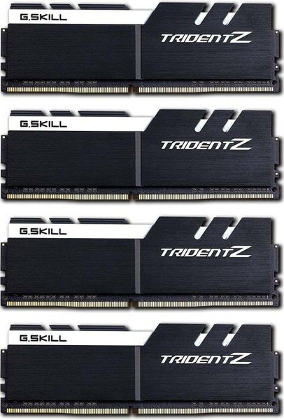 G.SKILL Trident Z 64GB (4 x 16GB) DDR4 3200 MHz, CL16 Memory, White (XMP)