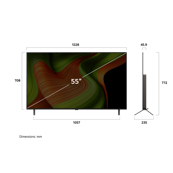 LG OLED B5 55" 4K webOS 25 TV, 120 Hz, Dolby Vision, HDR10