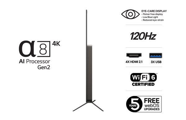 LG OLED B5 55" 4K webOS 25 TV, 120 Hz, Dolby Vision, HDR10